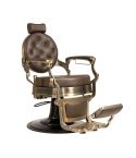 Sillón Clásico de Barbero hidráulico estilo Retro Vintage con reposapies integrado Modelo Buzz Bronce