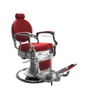 Sillón Clásico de Barbero estilo Retro Vintage con reposapies integrado Eurostil Modelo Classic Granate