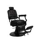 Sillón Clásico de Barbero hidráulico estilo Retro Vintage con reposapies integrado Modelo Jones B PB Negro