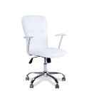 Sillón de Oficina hidráulico giratorio y basculante con ruedas Modelo Maggie - Color Blanco