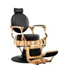 Sillón Clásico de Barbero hidráulico estilo Vintage con reposapies integrado Modelo Shor Gold