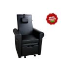 Sillón de Pedicura SPA tapizado en PU con reposapies regulable Modelo Aventur Black