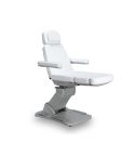 Camilla de Estética Gama Alta de 4 motores con botonera y pedales integrados Modelo Cygnus 4W Blanca