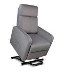 Sillón de Masaje Relax Levantapersonas reclinable en Tela Terciopelo Modelo Royal - Color Gris