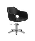 Sillón hidráulico de corte de linea curva con Base redonda dorada Modelo Wedge Star Gold
