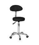 Taburete ergonómico con respaldo regulable en altura Fast+ Modelo 1023AB2 Negro Weelko