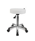 Taburete ergonómico regulable en altura sin respaldo Modelo Opal Blanco