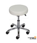 Taburete ergonómico con base y pistón cromados Órbita XXL SM-01