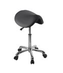 Taburete Pony ergonómico con Forma de silla de montar Modelo Obsi Gris oscuro