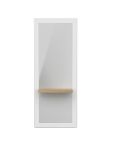 Tocador de Peluquería estilo Moderno Blanco con espejo y bandeja Oak Modelo Deeco