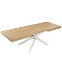 Mesa Comedor Extensible Leonardo 160 – 240 cm Oak / Blanco.