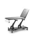 Camilla de masaje eléctrica de 2 cuerpos con 1 motor y agujero facial Modelo Classic 210 Gris - Base Gris