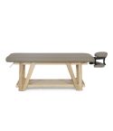 Camilla de masaje Spa fija con estructura de madera Roots Mod. WKS032.A33 - Color Beige