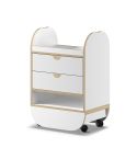 Carrito de estética de madera con cajones y compartimento inferior Modelo Ikon Blanco