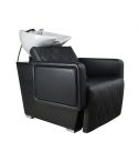 Lavacabezas con pica blanca y respaldo ergonómico Modelo Cubo Negro