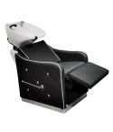 Lavacabezas con pica blanca y reposapies abatible Modelo Diamond Black