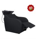 Lavacabezas con pica negra y reposapiés eléctrico Modelo Wisp Roll