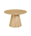 Mesa de comedor Redonda extensible con patas en forma de cono y tablero Oak Modelo Damiano 120