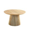 Mesa de comedor Redonda extensible con patas en forma de cono y tablero Nordish Modelo Grove 120