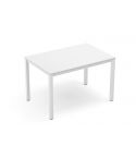 Mesa multiusos blanca con patas metálicas y tablero MDF Modelo Space