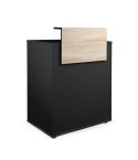 Mueble de recepción con cajón y frente madera de roble Modelo Dylan Black Madera