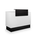 Mueble de recepción con frontal y base efecto madera color negro Modelo Thierry White Negro