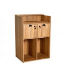 Mueble de recepción Barbería con puertas y estantes Modelo OKE 5 BR