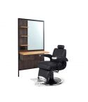 Pack - Sillón Barbería Hugo B negro / Tocador Logan B Black