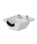 Pica de cerámica de un seno para tocador de barbero Modelo Tritón Completa - color blanco