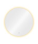 Tocador de Peluquería redondo estilo Moderno con espejo LED sin marco Modelo Aria 80 cm