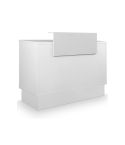 Mueble de recepción con frontal y base efecto madera color blanco Modelo Thierry White Blanco