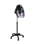 Secador de casco Iónico con pie regulable en altura 3V Modelo Ionic Móvil Negro