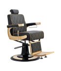 Sillón Barbero hidráulico reclinable y giratorio con reposabrazos Modelo Crew Gold Weelko