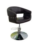 Sillón hidráulico con base redonda y diseño curvado Modelo LBH-26M - color Marrón