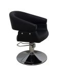 Sillón hidráulico con base redonda y diseño curvado Modelo LBH-26N - color Negro