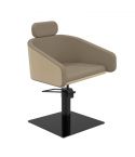Sillón corte de Peluquería con base metálica y reposabrazos Modelo Alya BE - Base negra a elegir