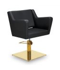 Sillón corte de Peluquería con base metálica y reposabrazos Modelo Anouk B - Base dorada a elegir