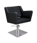 Sillón corte de Peluquería con base metálica y reposabrazos Modelo Anouk B - Base plateada a elegir