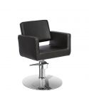 Sillón hidráulico de corte con base redonda cromada Modelo Chic R