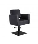 Sillón hidráulico de corte con base cuadrada negra y reposabrazos Modelo Dora BS