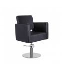 Sillón hidráulico de corte con base redonda y reposabrazos Modelo Dora R