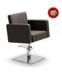 Sillón hidráulico de corte con base cuadrada y reposabrazos Modelo Lera Brown