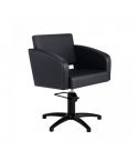 Sillón hidráulico de corte con base negra de estrella y reposabrazos Modelo Loris BF