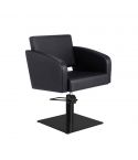 Sillón hidráulico de corte con base cuadrada negra y reposabrazos Modelo Loris BS