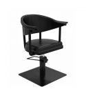 Sillón Corte de Peluquería Vintage con base metálica y reposabrazos Modelo Lyra B - Base negra a elegir