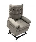 Sillón de Masaje Relax Levantapersonas en Tejido Gris Tabaco Modelo Major - 3 motores