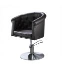 Sillón hidráulico con base redonda y diseño Modelo Round Dot Black