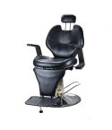 Sillón Barbero hidráulico reclinable con reposapiés Modelo Luxe