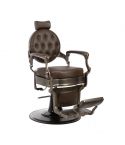 Sillón Clásico de Barbero hidráulico estilo Retro Vintage con reposapies integrado Modelo Mae Bronce