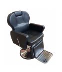 Sillón Barbero hidráulico reclinable con reposabrazos, reposacabezas y reposapiés integrado Modelo LBH-45N - color negro
